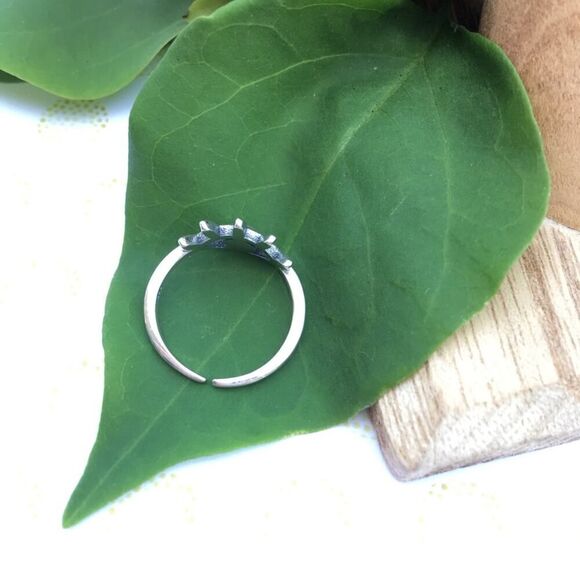 Evil Eye Sterling Silver Toe Ring Midi Ring - Picture 4 of 4